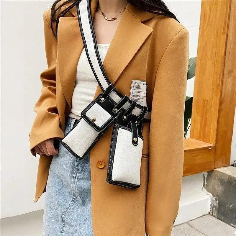 Fashion Women Leather Luxury Women Fanny Pack Black Retro Crossbody Shoulder Purse Wallet Party Bag For Women And Girl Stevvex