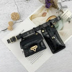 Fashion Women Leather Luxury Women Fanny Pack Black Retro Crossbody Shoulder Purse Wallet Party Bag For Women And Girl Stevvex