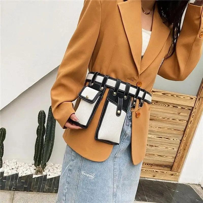Fashion Women Leather Luxury Women Fanny Pack Black Retro Crossbody Shoulder Purse Wallet Party Bag For Women And Girl Stevvex