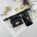 Fashion Women Leather Luxury Women Fanny Pack Black Retro Crossbody Shoulder Purse Wallet Party Bag For Women And Girl Stevvex