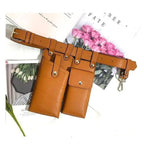 Fashion Women Leather Luxury Women Fanny Pack Black Retro Crossbody Shoulder Purse Wallet Party Bag For Women And Girl Stevvex