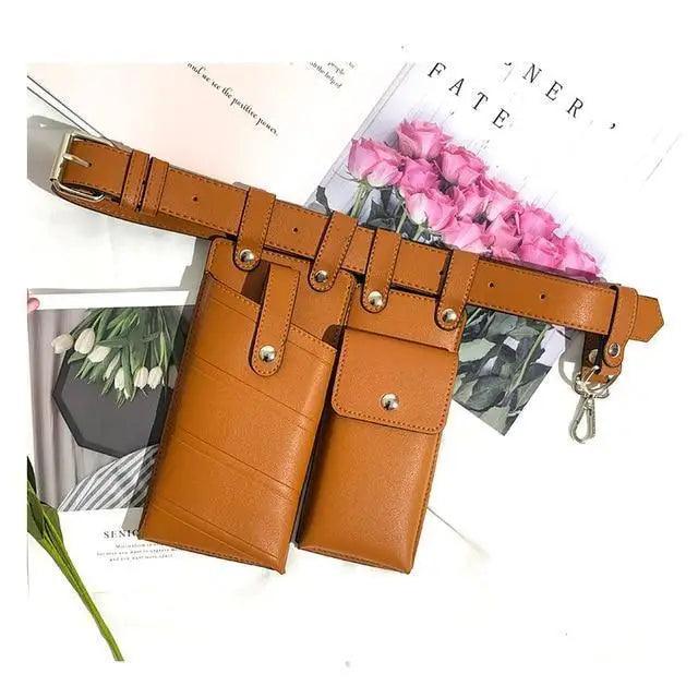 Fashion Women Leather Luxury Women Fanny Pack Black Retro Crossbody Shoulder Purse Wallet Party Bag For Women And Girl Stevvex