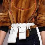 Fashion Women Leather Luxury Women Fanny Pack Black Retro Crossbody Shoulder Purse Wallet Party Bag For Women And Girl Stevvex