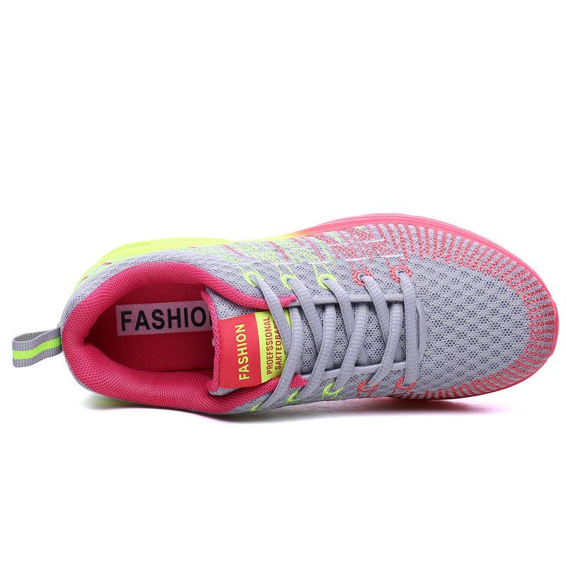 Fashion Women Lightweight Running Shoes Outdoor Sports Shoes Breathable Mesh Comfort Air Cushion Lace Up Sneakers Womans Athletic Sneakers Workout Running Shoes Stevvex
