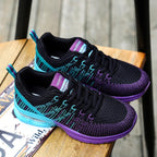 Fashion Women Lightweight Running Shoes Outdoor Sports Shoes Breathable Mesh Comfort Air Cushion Lace Up Sneakers Womans Athletic Sneakers Workout Running Shoes Stevvex