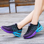 Fashion Women Lightweight Running Shoes Outdoor Sports Shoes Breathable Mesh Comfort Air Cushion Lace Up Sneakers Womans Athletic Sneakers Workout Running Shoes Stevvex