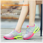Fashion Women Lightweight Running Shoes Outdoor Sports Shoes Breathable Mesh Comfort Air Cushion Lace Up Sneakers Womans Athletic Sneakers Workout Running Shoes Stevvex