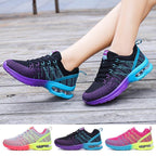 Fashion Women Lightweight Running Shoes Outdoor Sports Shoes Breathable Mesh Comfort Air Cushion Lace Up Sneakers Womans Athletic Sneakers Workout Running Shoes Stevvex