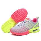 Fashion Women Lightweight Running Shoes Outdoor Sports Shoes Breathable Mesh Comfort Air Cushion Lace Up Sneakers Womans Athletic Sneakers Workout Running Shoes Stevvex