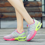 Fashion Women Lightweight Running Shoes Outdoor Sports Shoes Breathable Mesh Comfort Air Cushion Lace Up Sneakers Womans Athletic Sneakers Workout Running Shoes Stevvex