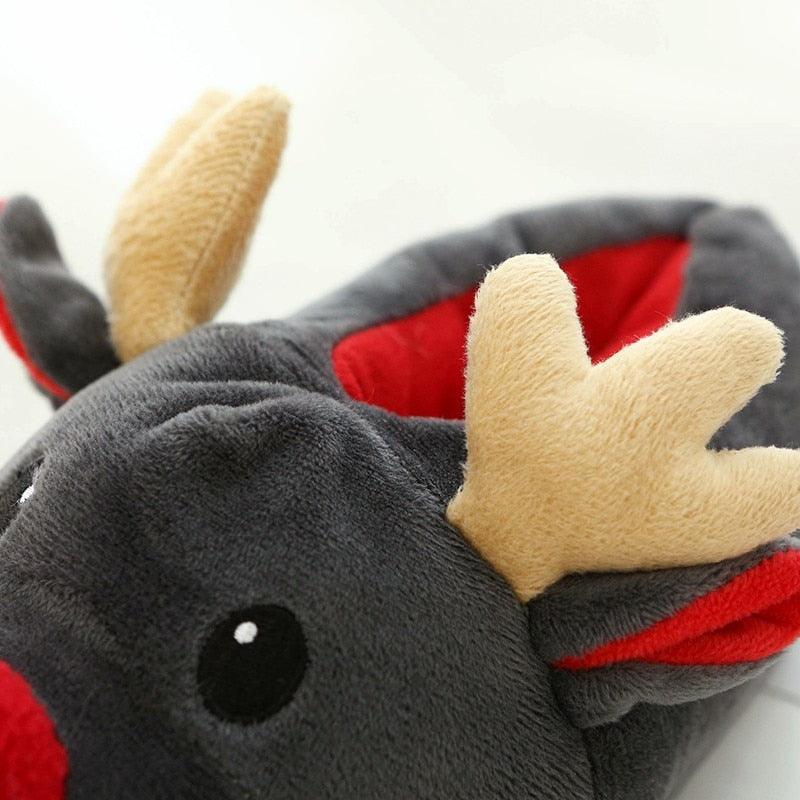 Fashion Women Warm Slippers Autumn Winter Soft Plush Christmas Deer Cotton Slippers Home Indoor Cute Slippers Warm Home Slippers Woman'S Plush Cotton Shoes Comfy Slipper For Girls Indoor Outdoor Soft Bottom Non-Slip Floor Shoes Stevvex