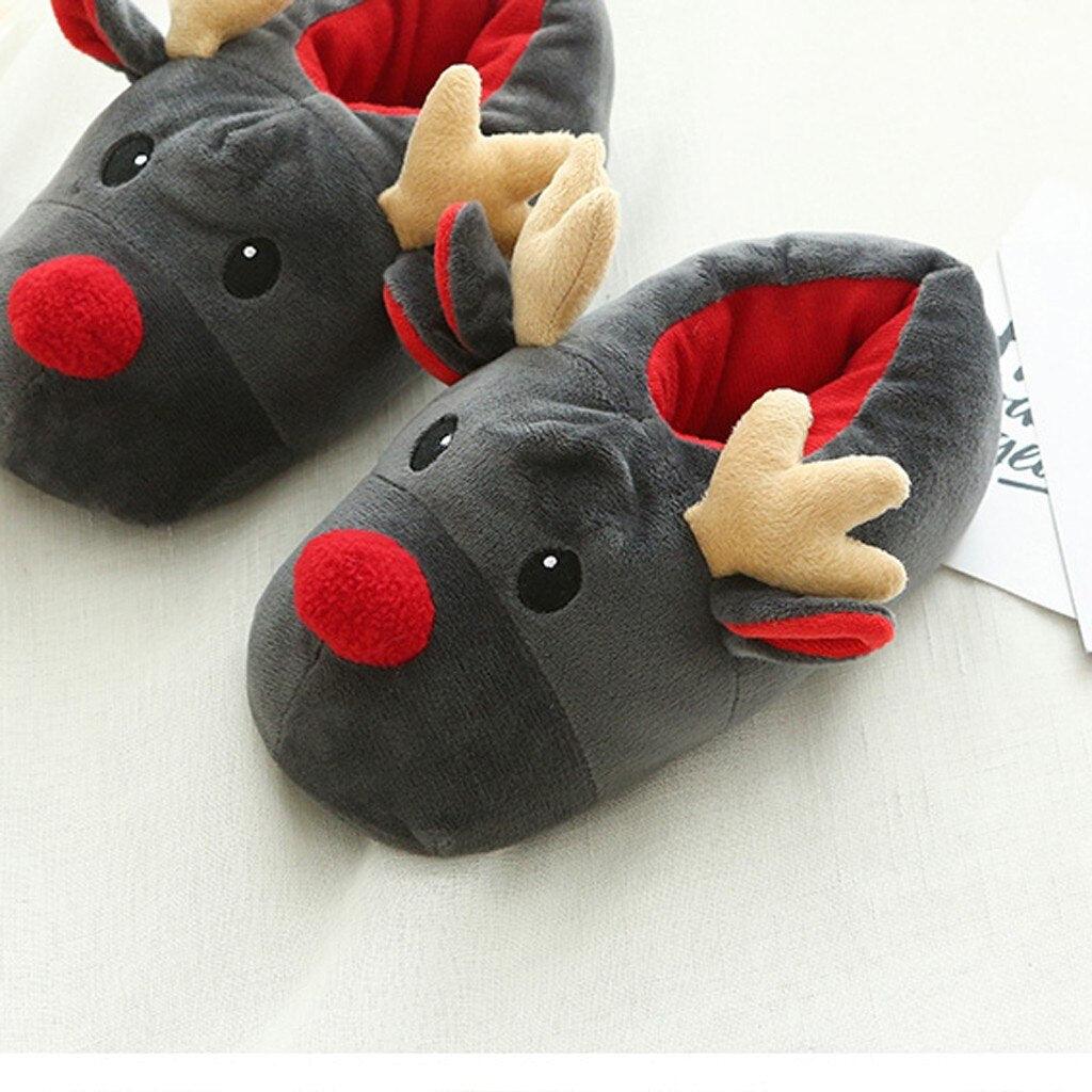 Fashion Women Warm Slippers Autumn Winter Soft Plush Christmas Deer Cotton Slippers Home Indoor Cute Slippers Warm Home Slippers Woman'S Plush Cotton Shoes Comfy Slipper For Girls Indoor Outdoor Soft Bottom Non-Slip Floor Shoes Stevvex