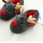 Fashion Women Warm Slippers Autumn Winter Soft Plush Christmas Deer Cotton Slippers Home Indoor Cute Slippers Warm Home Slippers Woman'S Plush Cotton Shoes Comfy Slipper For Girls Indoor Outdoor Soft Bottom Non-Slip Floor Shoes Stevvex
