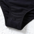 Fashionable And Stylish Design Women Leaf Print Soft Comfortable Suitable High Waist Swimsuit Bikini Women's Suits Two Pieces Top High Waist Bottom Two Piece Sets Beach Swimwear Stevvex