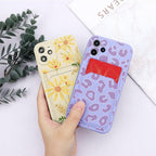 Fashionable Anti-Scratch Soft Lining Protective Case For iPhone Cases Card Holder Cute Flower Heart Phone Case For iPhone 12 13 Mini Pro Beautiful Design  Soft Iphone Case Stevvex