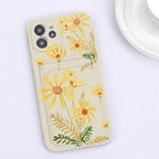 Fashionable Anti-Scratch Soft Lining Protective Case For iPhone Cases Card Holder Cute Flower Heart Phone Case For iPhone 12 13 Mini Pro Beautiful Design  Soft Iphone Case Stevvex