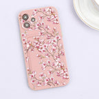 Fashionable Anti-Scratch Soft Lining Protective Case For iPhone Cases Card Holder Cute Flower Heart Phone Case For iPhone 12 13 Mini Pro Beautiful Design  Soft Iphone Case Stevvex