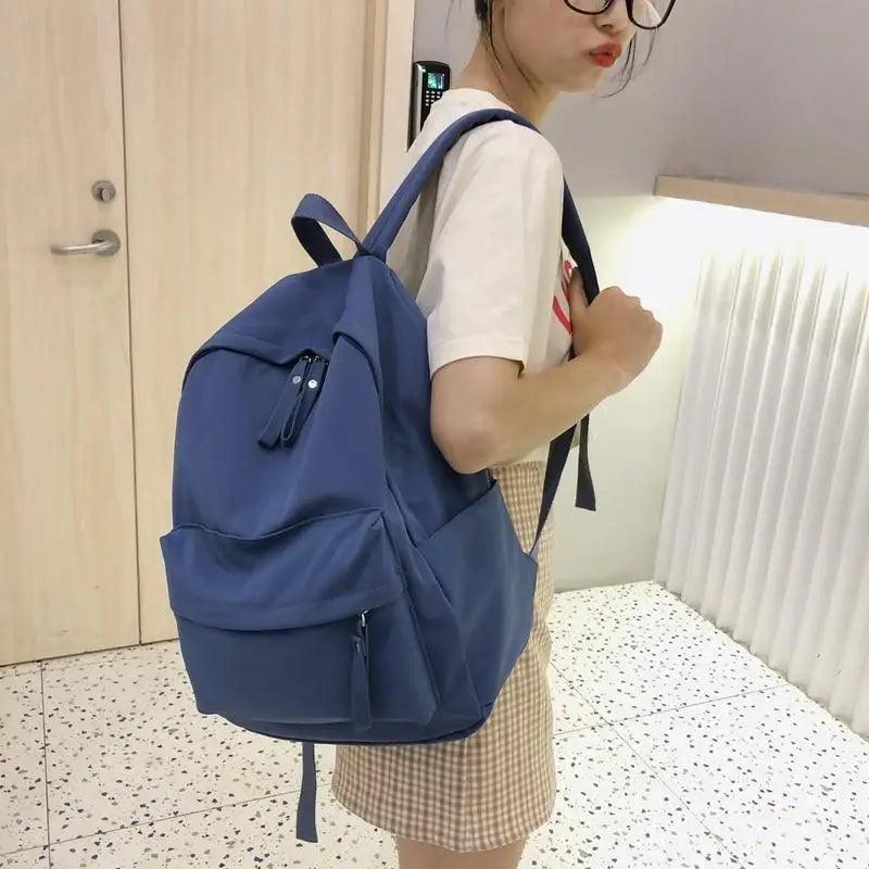 Fashionable Backpack And School Bag For Teenager Girls Stylish Anti Theft Laptop Shoulder Bags Solid Color Travel Backpack Stevvex