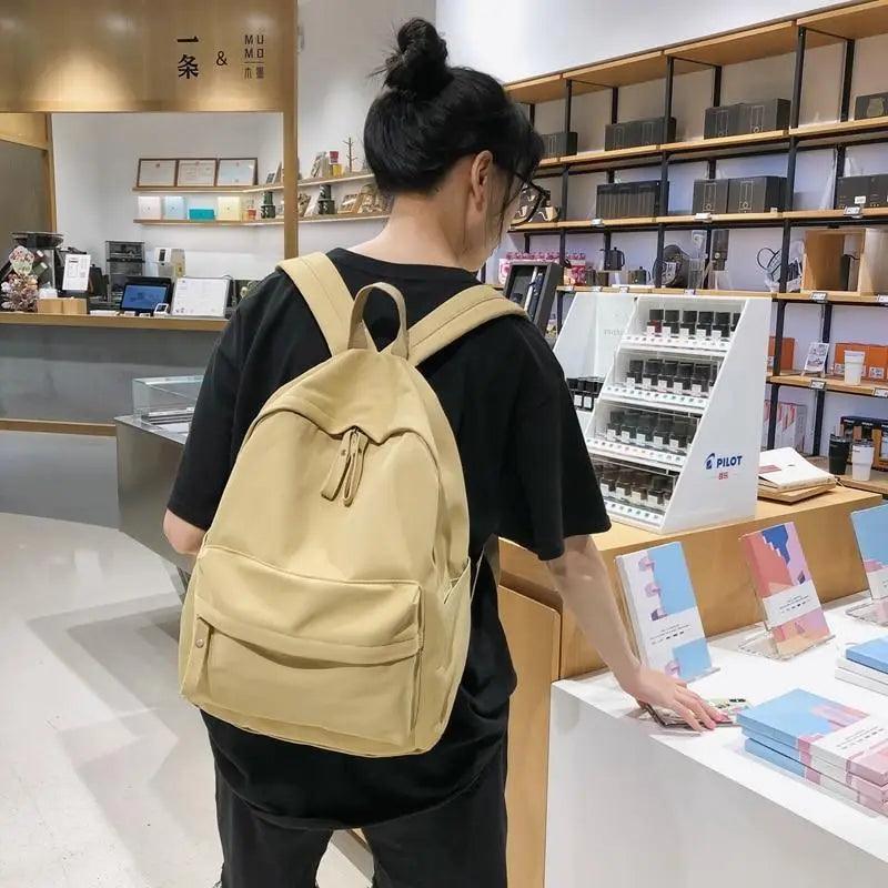Fashionable Backpack And School Bag For Teenager Girls Stylish Anti Theft Laptop Shoulder Bags Solid Color Travel Backpack Stevvex