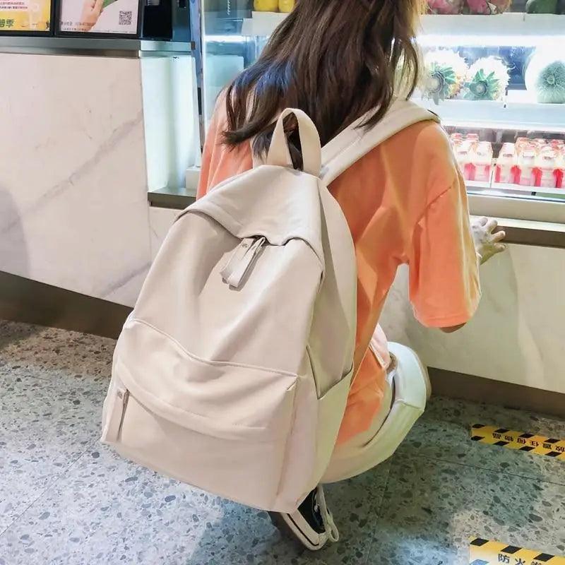 Fashionable Backpack And School Bag For Teenager Girls Stylish Anti Theft Laptop Shoulder Bags Solid Color Travel Backpack Stevvex