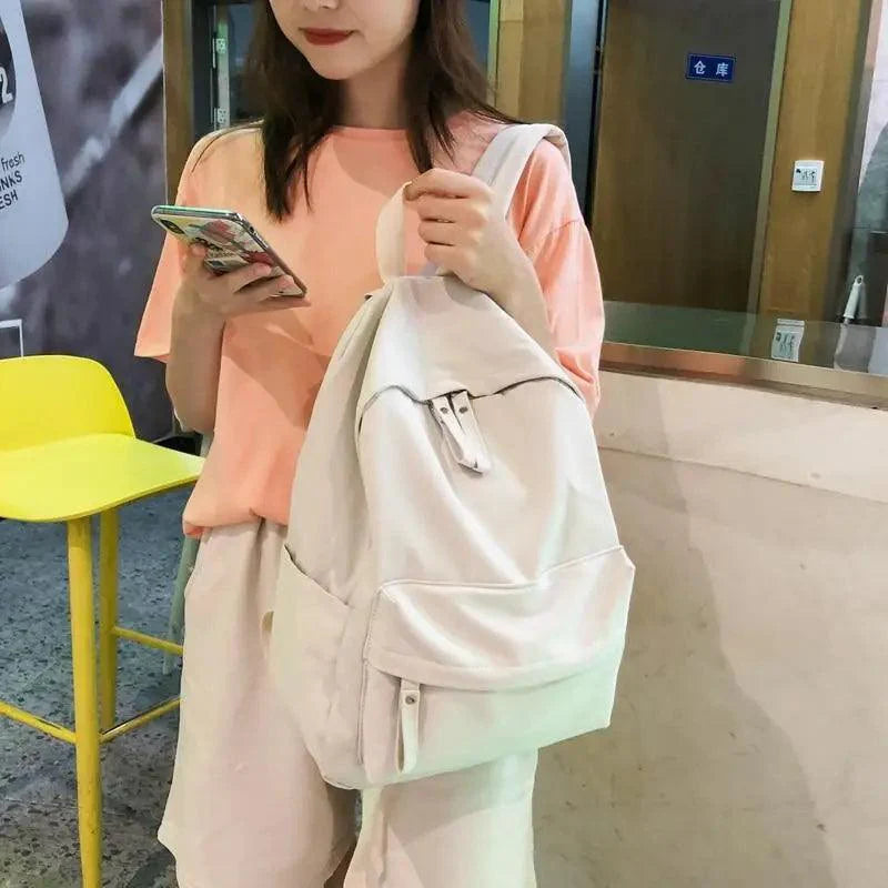 Fashionable Backpack And School Bag For Teenager Girls Stylish Anti Theft Laptop Shoulder Bags Solid Color Travel Backpack Stevvex