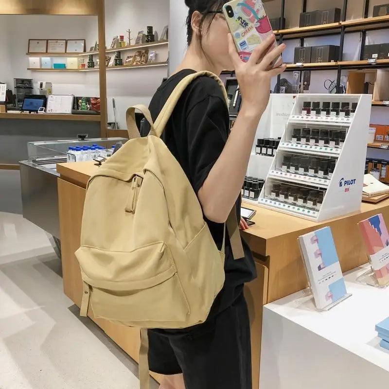 Fashionable Backpack And School Bag For Teenager Girls Stylish Anti Theft Laptop Shoulder Bags Solid Color Travel Backpack Stevvex