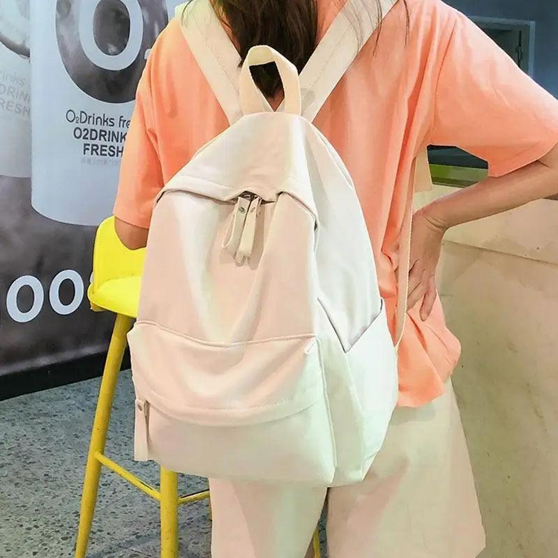 Fashionable Backpack And School Bag For Teenager Girls Stylish Anti Theft Laptop Shoulder Bags Solid Color Travel Backpack Stevvex