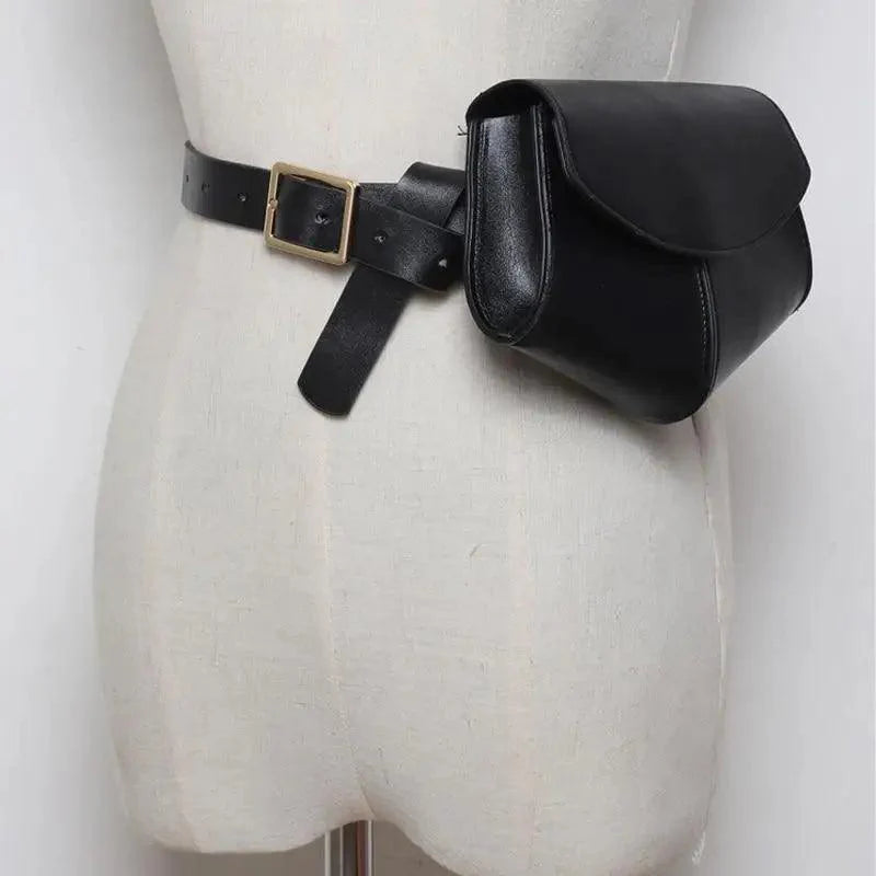 Fashionable Design Mini Adjustable Belt Waist Fanny Bag Ladies Cute Bag Women's Style Leather Pouch Stevvex