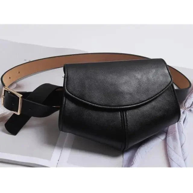 Fashionable Design Mini Adjustable Belt Waist Fanny Bag Ladies Cute Bag Women's Style Leather Pouch Stevvex