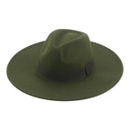 Fashionable Fedora Hats Women Wide Brim Dress Caps  Women's Fedora Hats Elegant Wide Brim Fedora Hat  Wedding Men Hat Warm Retro Style Belt 56-58cm