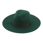 Fashionable Fedora Hats Women Wide Brim Dress Caps  Women's Fedora Hats Elegant Wide Brim Fedora Hat  Wedding Men Hat Warm Retro Style Belt 56-58cm