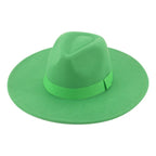Fashionable Fedora Hats Women Wide Brim Dress Caps  Women's Fedora Hats Elegant Wide Brim Fedora Hat  Wedding Men Hat Warm Retro Style Belt 56-58cm