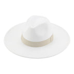 Fashionable Fedora Hats Women Wide Brim Dress Caps  Women's Fedora Hats Elegant Wide Brim Fedora Hat  Wedding Men Hat Warm Retro Style Belt 56-58cm