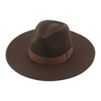 Fashionable Fedora Hats Women Wide Brim Dress Caps  Women's Fedora Hats Elegant Wide Brim Fedora Hat  Wedding Men Hat Warm Retro Style Belt 56-58cm
