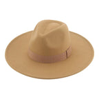 Fashionable Fedora Hats Women Wide Brim Dress Caps  Women's Fedora Hats Elegant Wide Brim Fedora Hat  Wedding Men Hat Warm Retro Style Belt 56-58cm