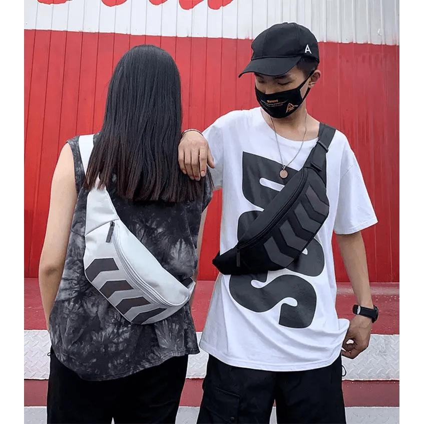 Fashionable Flash Reflective Chest Bag Iridescent Belt  Bum Bag For Travel Festival Sports Unisex Waist Bags Stevvex