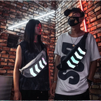 Fashionable Flash Reflective Chest Bag Iridescent Belt  Bum Bag For Travel Festival Sports Unisex Waist Bags Stevvex