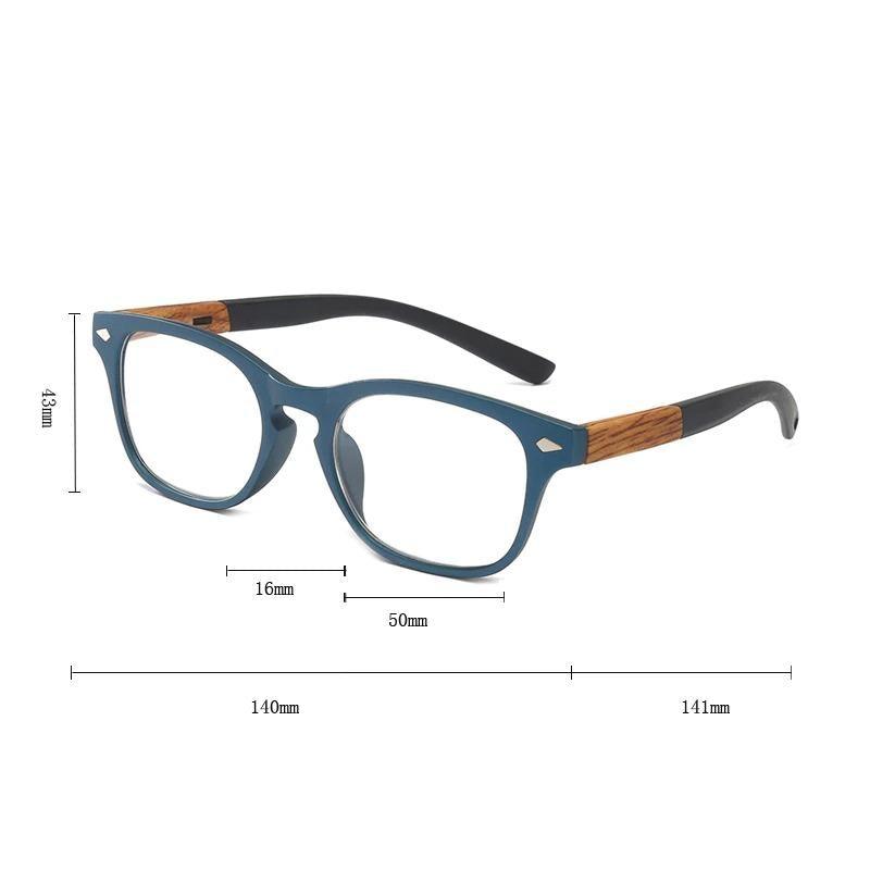 Fashionable Lightweight Frames Sunglasses Design Stylish Wood Grain Reading Glasses For Women Men Fashion Presbyopia Eye Glasses Male Diopter Modern Eyewear Stevvex