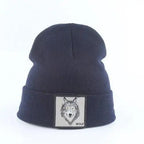 Fashionable Warm Animal Theme Wolf Knitted Unisex Beanies For Women Soft And Comfortable Beanies For Winter And Autumn Stevvex