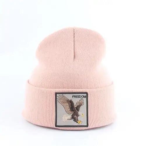Fashionable Warm Animal Theme Wolf Knitted Unisex Beanies For Women Soft And Comfortable Beanies For Winter And Autumn Stevvex