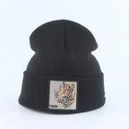 Fashionable Warm Animal Theme Wolf Knitted Unisex Beanies For Women Soft And Comfortable Beanies For Winter And Autumn Stevvex