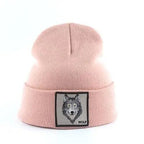 Fashionable Warm Animal Theme Wolf Knitted Unisex Beanies For Women Soft And Comfortable Beanies For Winter And Autumn Stevvex