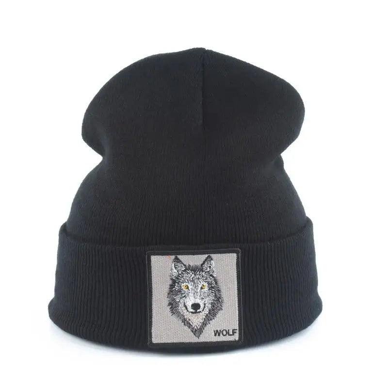 Fashionable Warm Animal Theme Wolf Knitted Unisex Beanies For Women Soft And Comfortable Beanies For Winter And Autumn Stevvex