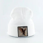 Fashionable Warm Animal Theme Wolf Knitted Unisex Beanies For Women Soft And Comfortable Beanies For Winter And Autumn Stevvex