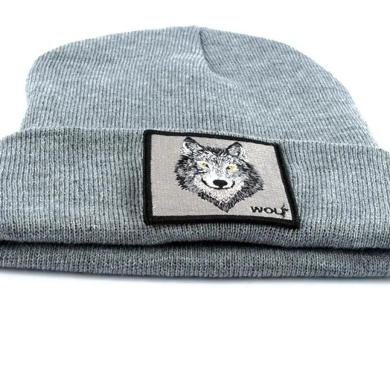 Fashionable Warm Animal Theme Wolf Knitted Unisex Beanies For Women Soft And Comfortable Beanies For Winter And Autumn Stevvex