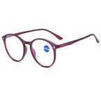 Fashionable Women And Men Round Reading Glasses Fashion Ultra Light Anti Blue Light Eyeglasses Unisex Stylish Eyeglasses Glasses Clear Lens Diopters +1+1.5+2+2.5+3+3.5+4 Stevvex