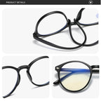 Fashionable Women And Men Round Reading Glasses Fashion Ultra Light Anti Blue Light Eyeglasses Unisex Stylish Eyeglasses Glasses Clear Lens Diopters +1+1.5+2+2.5+3+3.5+4 Stevvex