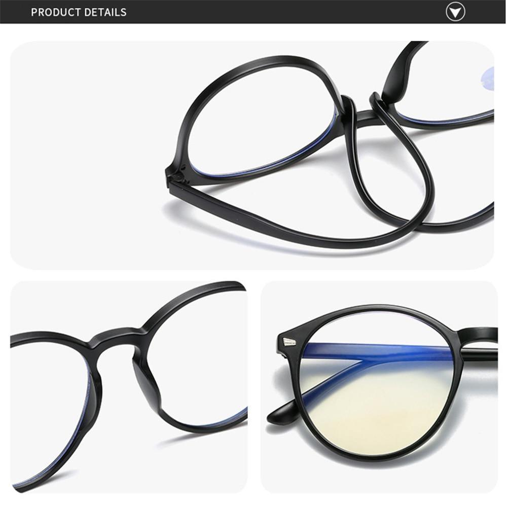 Fashionable Women And Men Round Reading Glasses Fashion Ultra Light Anti Blue Light Eyeglasses Unisex Stylish Eyeglasses Glasses Clear Lens Diopters +1+1.5+2+2.5+3+3.5+4 Stevvex