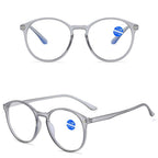 Fashionable Women And Men Round Reading Glasses Fashion Ultra Light Anti Blue Light Eyeglasses Unisex Stylish Eyeglasses Glasses Clear Lens Diopters +1+1.5+2+2.5+3+3.5+4 Stevvex