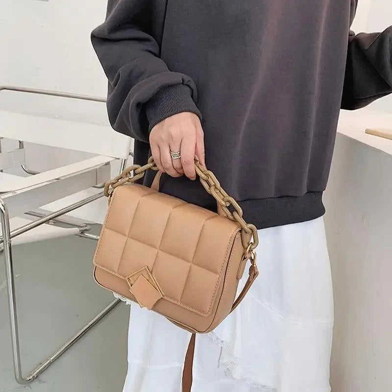 Fashionable Women's Bag Autumn Winter Female Literary Single-Shoulder Bag Chain Design Cross-Body Bag Trendy Women's Bag Stevvex